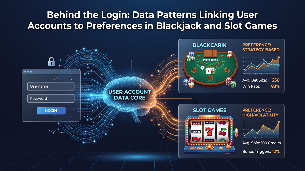 Analysis charts displaying slot game preference clusters derived from authenticated user account data